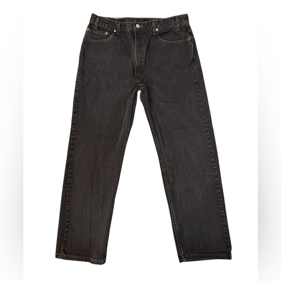 Levi's Men's 505 Regular Fit Straight Leg Jeans black Gray Size 38x30 #1738 - Picture 2 of 6